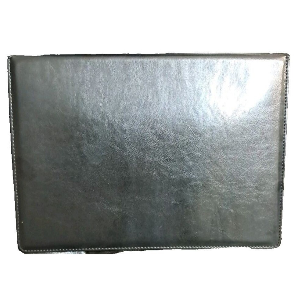 Double Pocket Menu Cover Black Faux Leather 8.5"x11" Diploma Degree Award